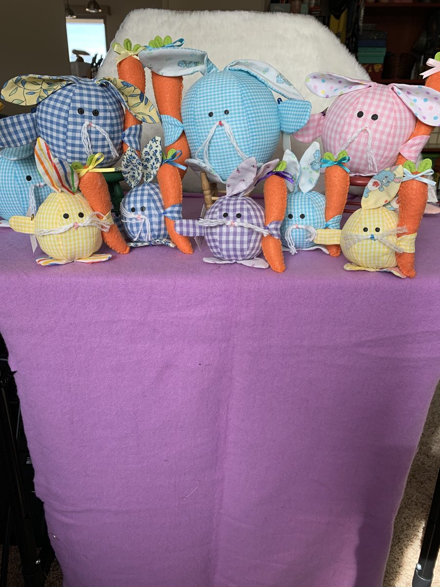 Bright Easter-themed handmade pieces with spring color and playful detail.